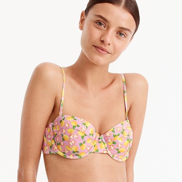 🌸Host Pick🌸J.Crew  Underwire Bikini Top-Lemon - Picture 2 of 3